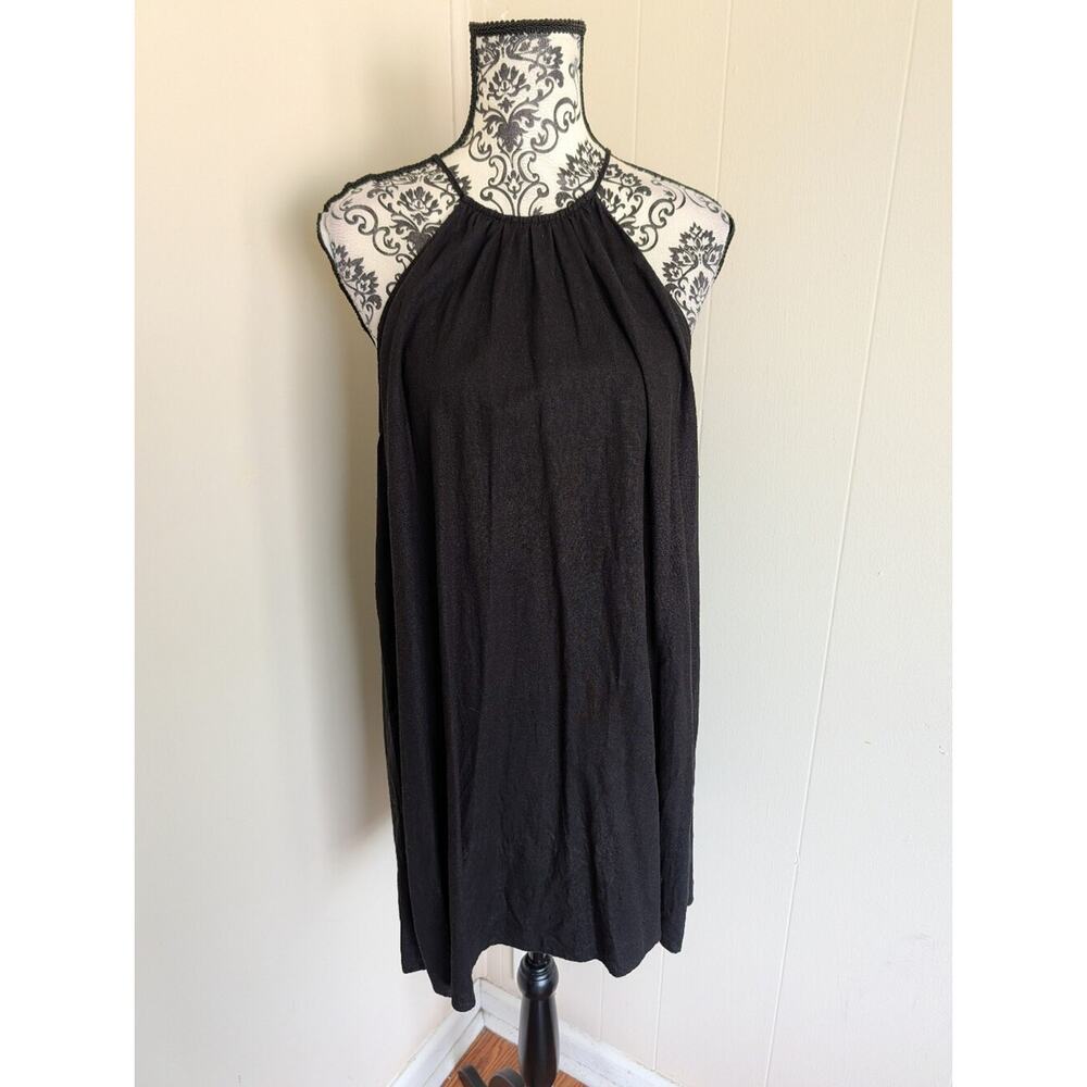 Aritzia Babaton Ban Linen Blend Halter Mini Dress - Picture 2 of 5